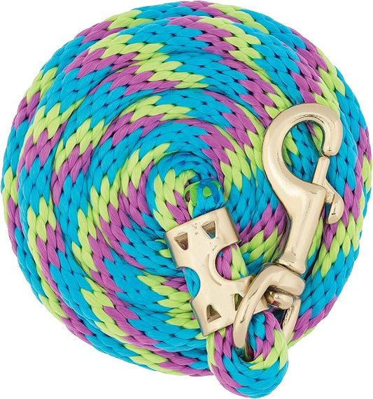 Weaver Equine Performance Lead Rope, 8' Horse Value Rope with Brass Plated 225 Snap, Soft Comfort Grip, Barn Horse Tack for Daily Use