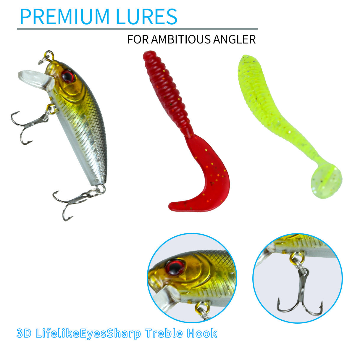 Lure Bait Set with Soft Baits and Swimbaits Combo