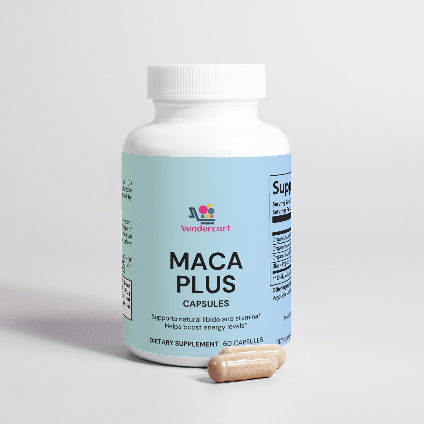 Maca Plus プレミアムトリプルマカブレンド 活力、ホルモンバランス、元気のために