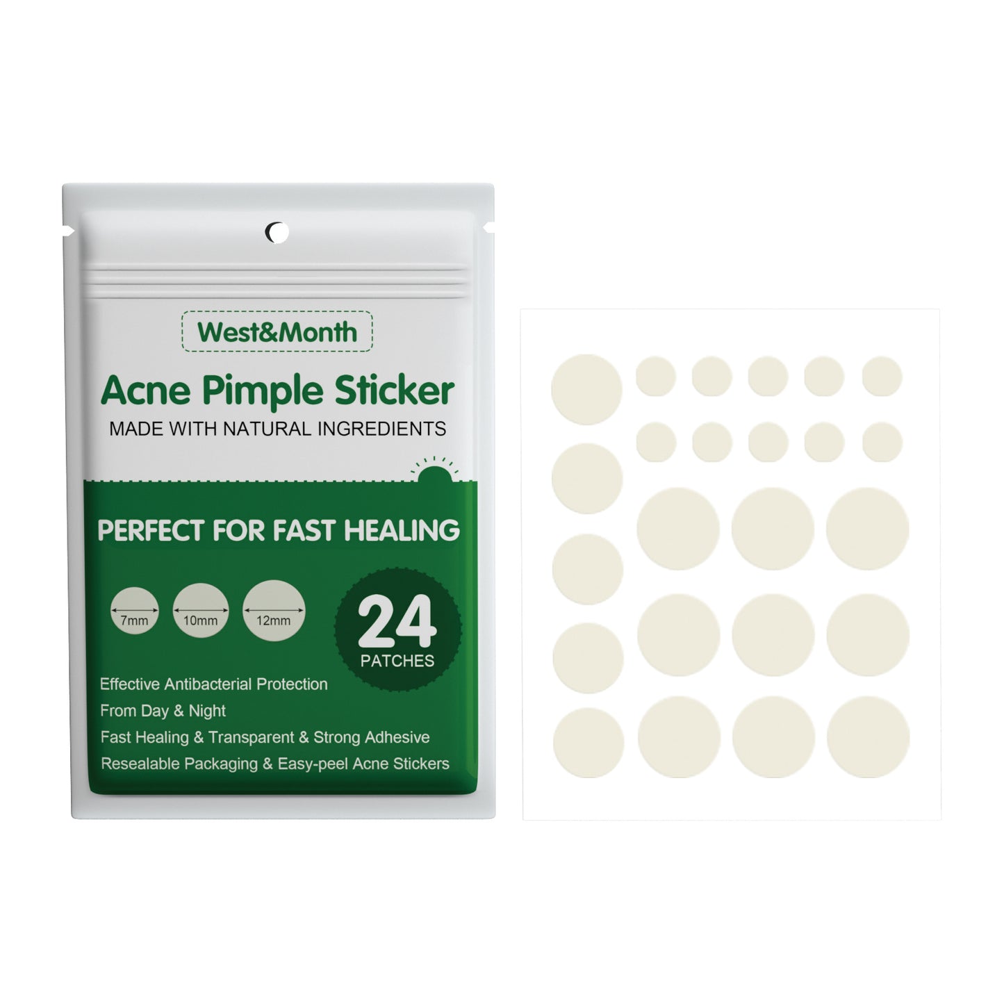 West&Month Liquid Absorbent Acne Patch Invisible Makeup Artificial Skin Repair Essential Oil Waterproof Concealer Acne Patch Breathable