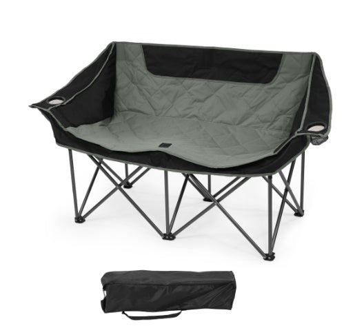 Outdoor Camping Chair, Oversized Recliner With Armrests, Cup Holder And Carrying Bag, Outdoor Heavy Duty Folding Chair