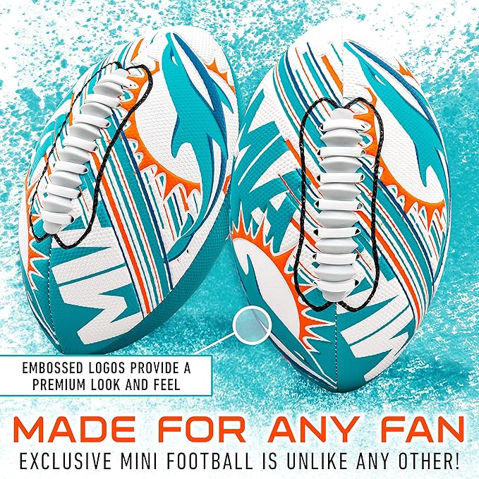 Franklin Sports NFL Team Mini Footballs - Youth 8.5" Official NFL Licensed Football + Air Pump Set