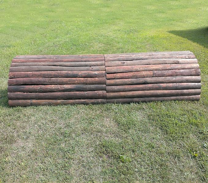 Natural Bark Roll Top Wall Horse Jumps Set/2