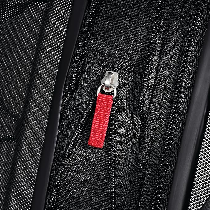 Samsonite Omni PC Hardside Expandable Luggage with Spinner Wheels, Black, Checked-Large 28-Inch