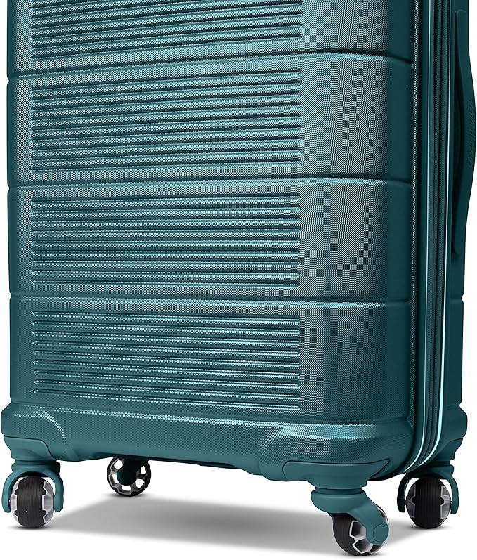 American Tourister Stratum 2.0 Hardside Expandable Luggage with Spinners, Bright Teal, 2PC SET (Carry-on/Large)