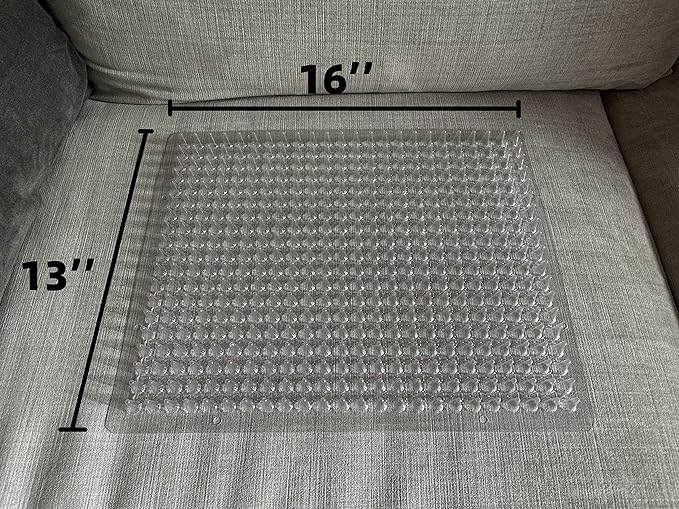 12 Pack Cat Repellent Outdoor/Indoor Scat Mat for Cats&Dogs, Keep Away Pest Plastic Mats with Spikes,16 x 13 Inches