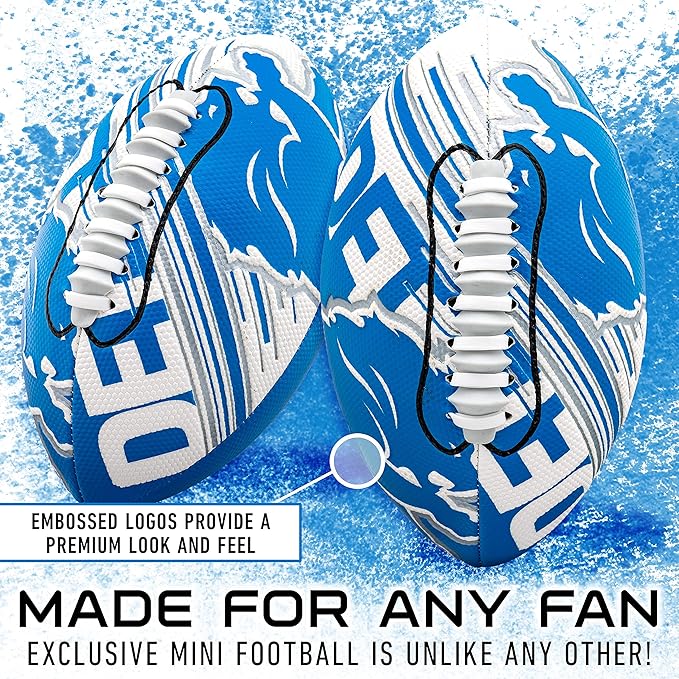 Franklin Sports NFL Team Mini Footballs - Youth 8.5" Official NFL Licensed Football + Air Pump Set