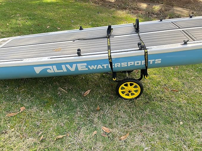 Suspenz Fishing Kayak Cart Trolley | Heavy Duty Canoe Carrier Trailer with Adjustable Bi-Directional Bunker Bars and Airless Wheels | Catch-All Universal Airless Cart (22-9909)