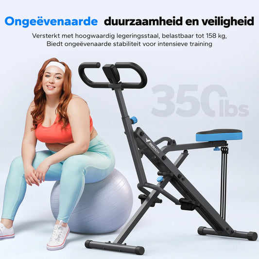 MERACH Squat Machine 2in1 Squat Rowing Machine Easy Setup Foldable Exercise Equipment Glute Trainer Machine Glutes Leg Home Fit