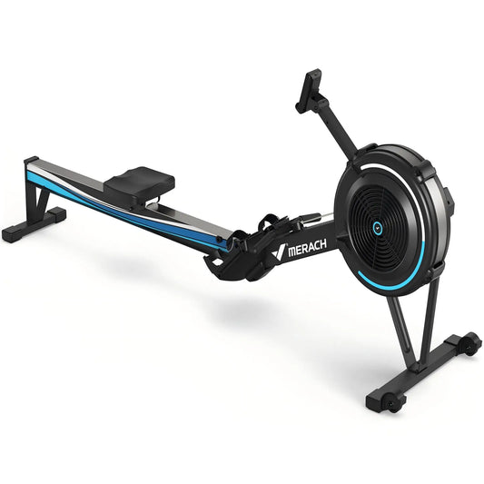 MERACH Rowing Machines R50 Home Adjustable Air Resistance Professional Rowing Machine Ergonomic Comfort Seat Performance Monitor