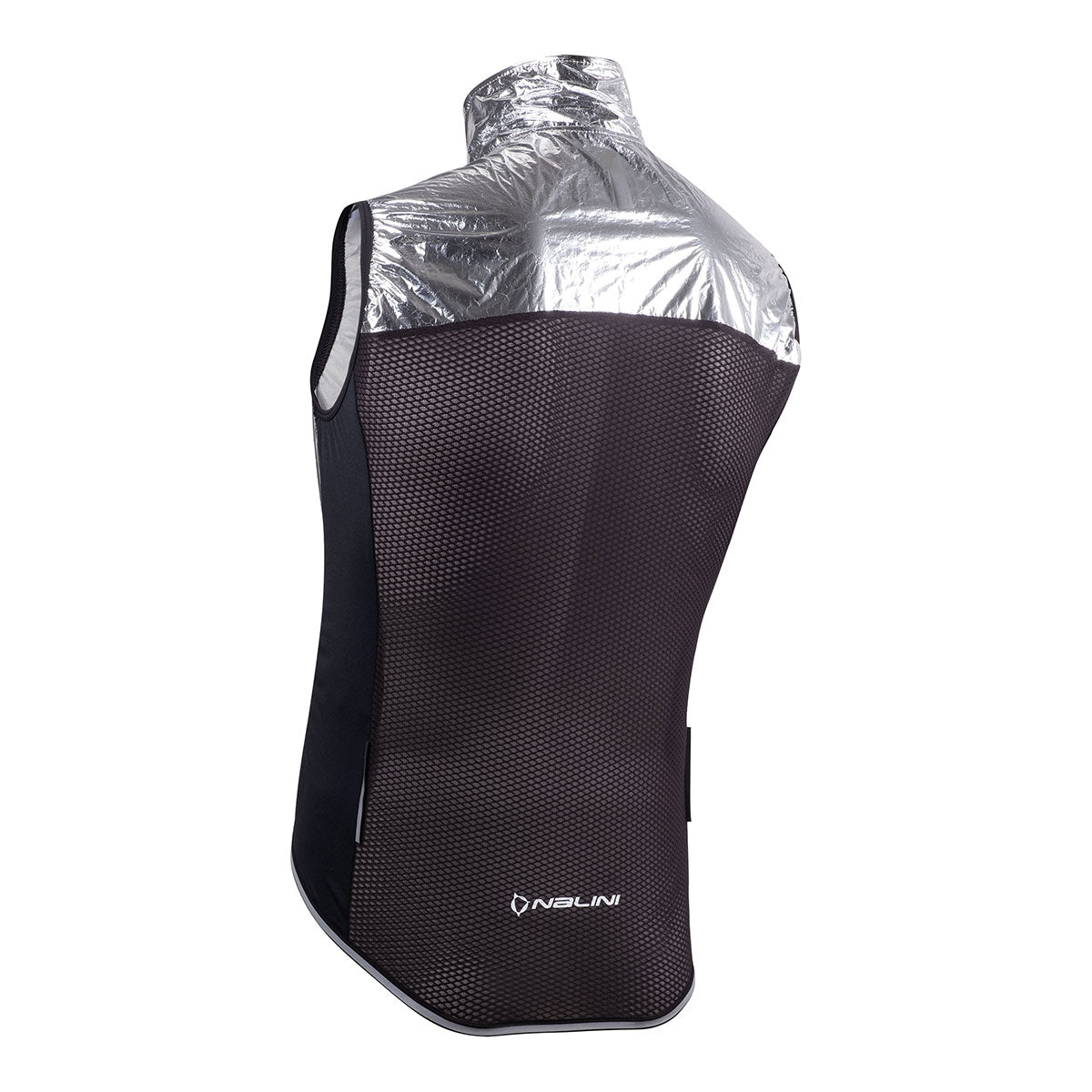 Nalini MIRROR Men's Wind Vest (Silver) S-3XL