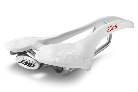 Selle SMP F20C s.i. Bicycle Saddle with Steel Rails (White)