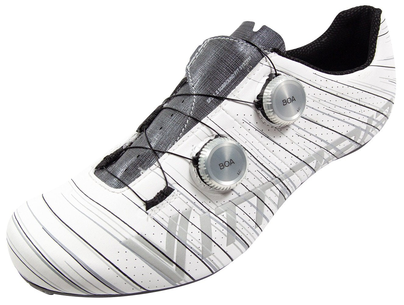 Vittoria Revolve Road Cycling Shoes - Silk White/Grey (FCT Carbon Sole) 46