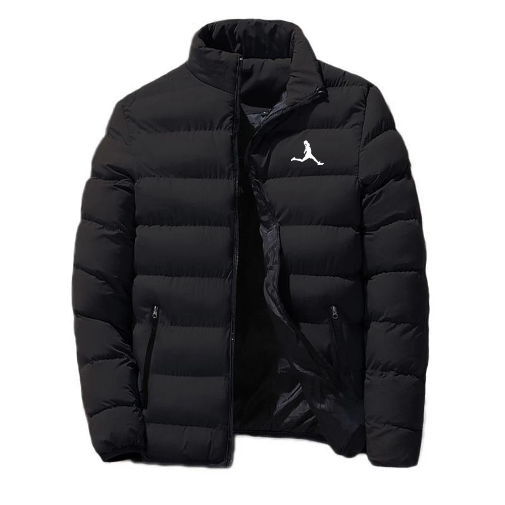 2026 Autumn Winter Basketball sportswear Print Men's New High Quality Four-Color Cotton Warm Leisure Jacket Coat Tops