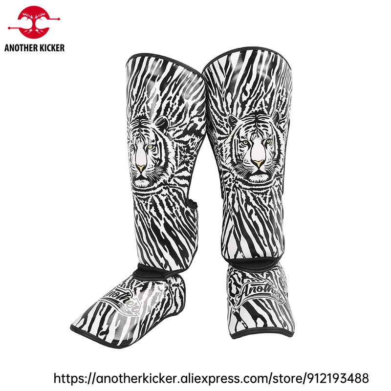 Muay Thai Shin Guards Men Women MMA Training Kickboxing Striking Sparring Shinguards Boxing Leg Guards with Instep Protection
