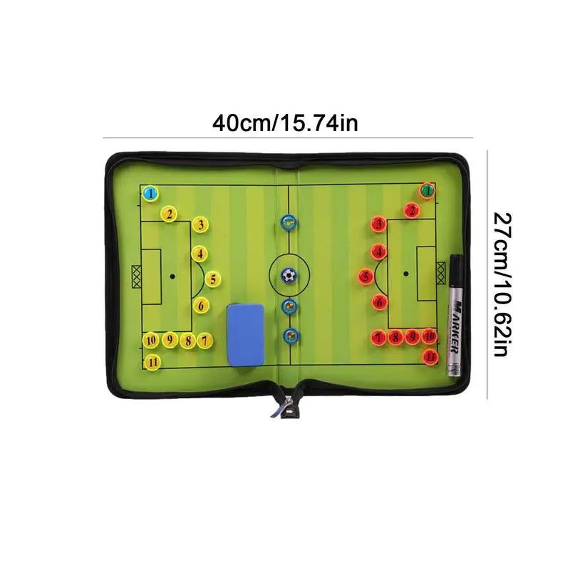 Magnetic Soccer Strategy Board Soccer Coaches Strategy Clipboard Double Side Erasable Waterproof Football Skills Training Board
