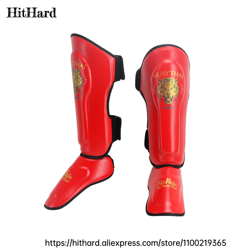Muay Thai Shin Guards MMA Kickboxing Leg Pads Instep Protection Sparring Gear for Men Women Karate Boxing Training Competition