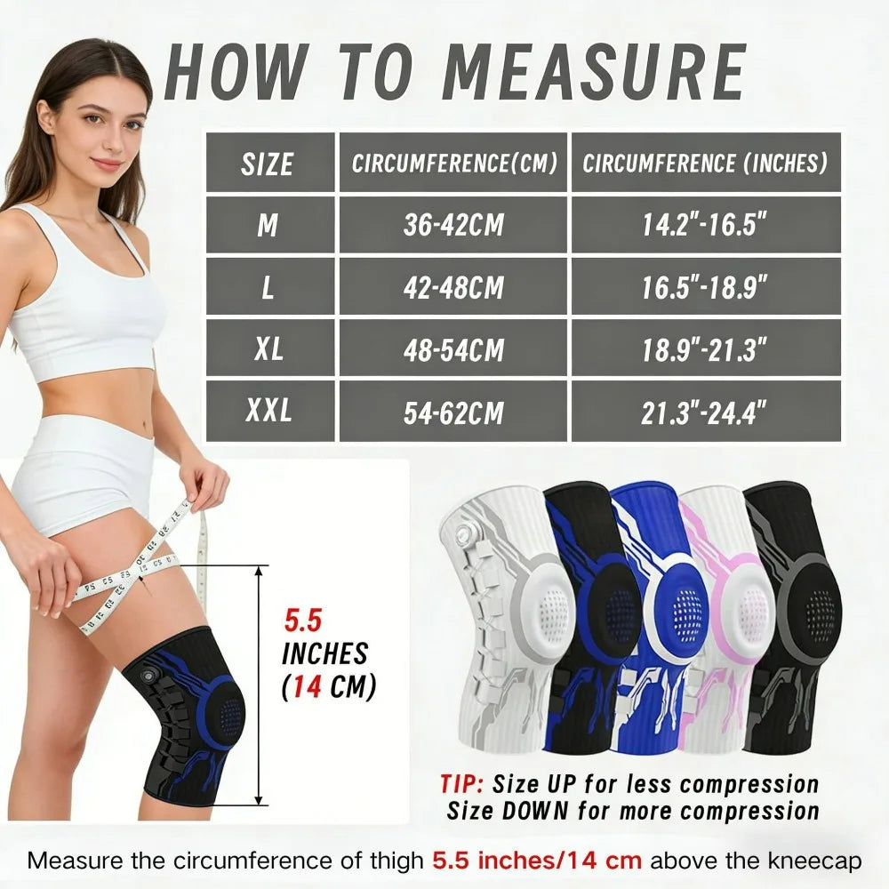 Leg Guard Knee Brace Patella Support Joint Pain Relief Meniscus Support Compression Sleeve for Running Basketball Men Women