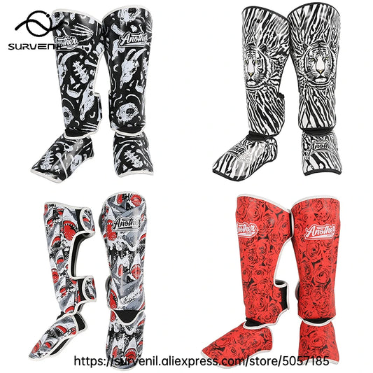 Shin Guards Kickboxing Muay Thai Leg Instep Protection Pads Men MMA Kicking Sparring BJJ Karate Boxing Taekwondo Training Gear