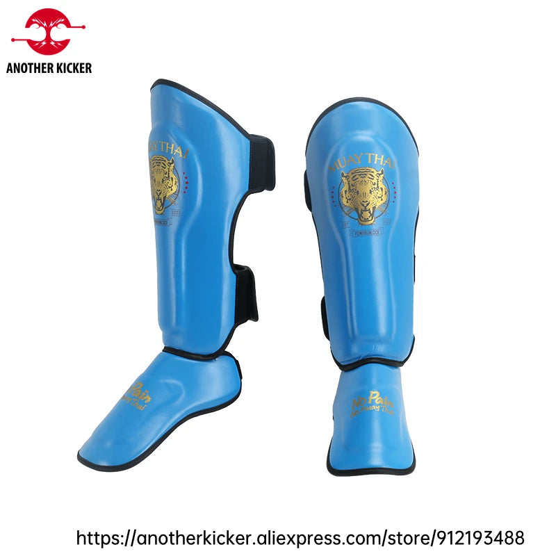 Muay Thai Shin Guards Men Women MMA Training Kickboxing Striking Sparring Shinguards Boxing Leg Guards with Instep Protection