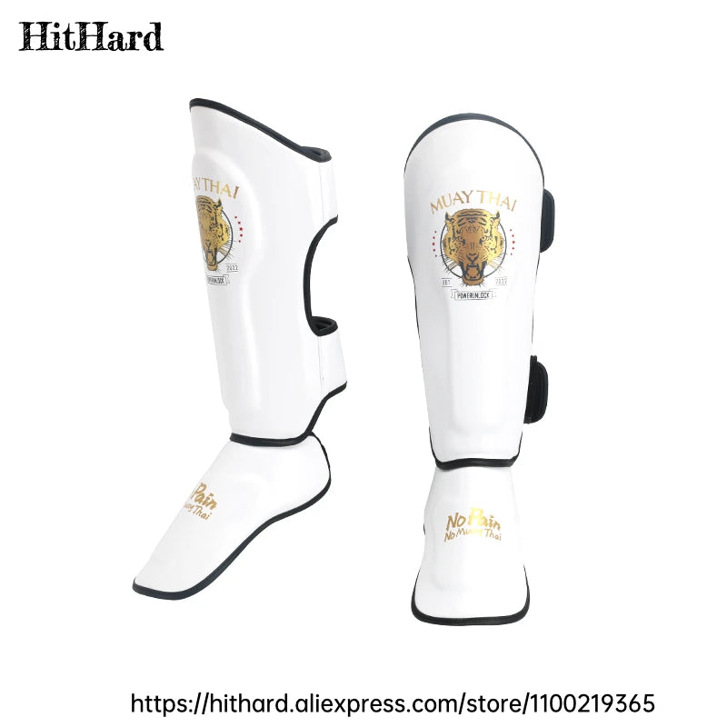 Muay Thai Shin Guards MMA Kickboxing Leg Pads Instep Protection Sparring Gear for Men Women Karate Boxing Training Competition