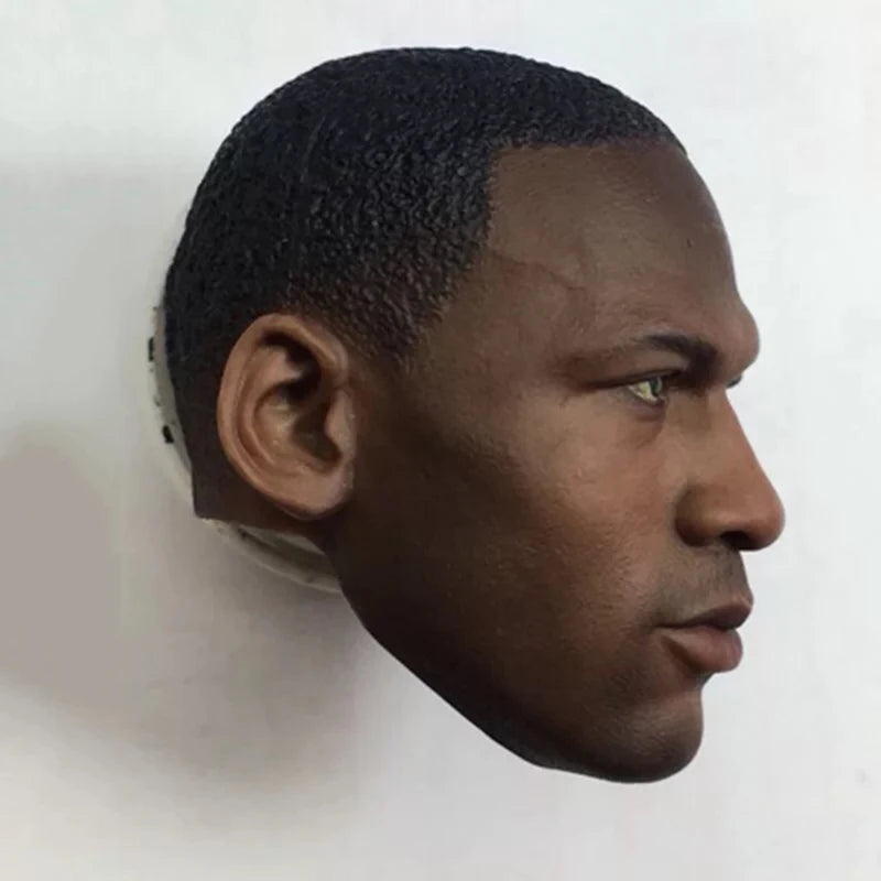 Hot Sale 1/6 Young Version Michael Basketball Shooting Guard Handsome Guy Head Sculpture Carving Model For 12inch Action Body