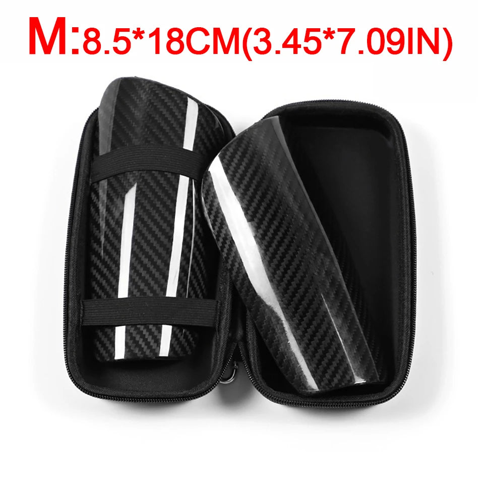 Loogdeel Carbon Fiber Soccer Shin Guards With Case Adult Kids Leg Shin Protect Board Shock Resistance Ultra Light Portable Carry