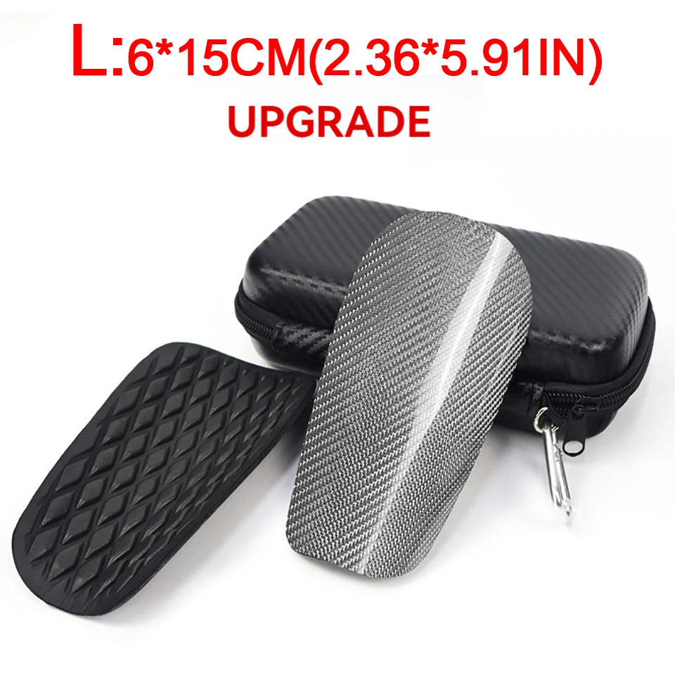Loogdeel Carbon Fiber Soccer Shin Guards With Case Adult Kids Leg Shin Protect Board Shock Resistance Ultra Light Portable Carry