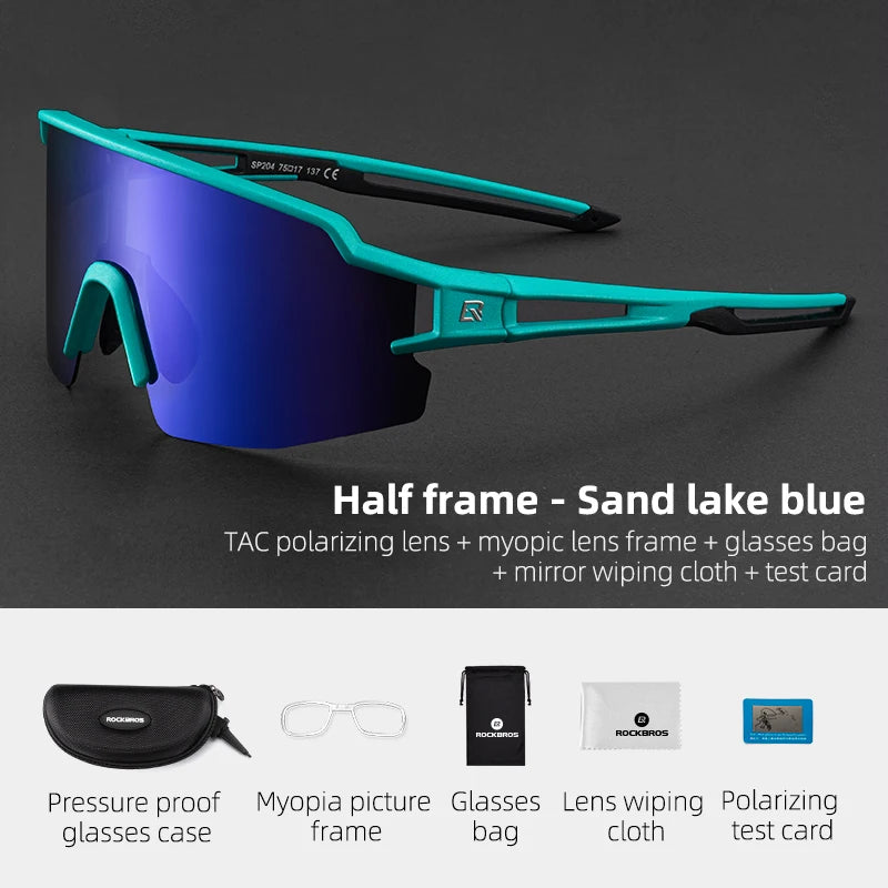 ROCKBROS Cycling Glasses Polarized UV400 Protection Bicycle Sunglasses Men Women Photochromic MTB Road Bicycle Goggles Eyewear