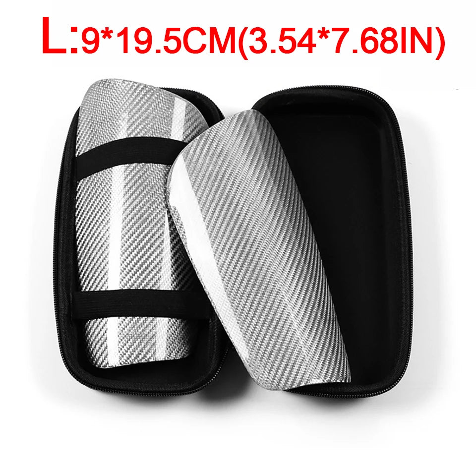 Loogdeel Carbon Fiber Soccer Shin Guards With Case Adult Kids Leg Shin Protect Board Shock Resistance Ultra Light Portable Carry