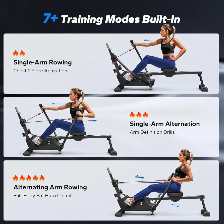 Sculls Rowing Machines for Home Magnetic Rowing Machine with 16Level Resistance Simulate Real Rowing Experience UltraQuiet Oper
