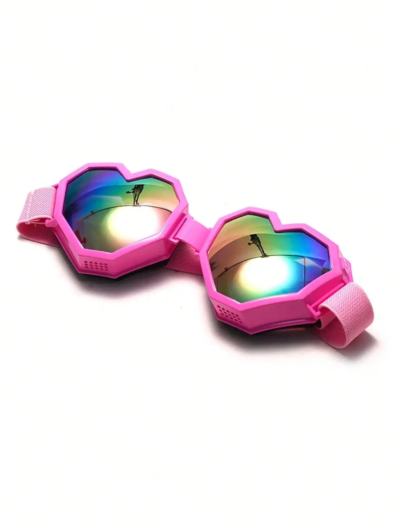1 Pair Oversized Heart-Shaped Fashion Goggles, Personalized Y2K Goggles Suitable For Sports, Beach Activities, Women's Glasses, Basic Autumn/Winter Outfit, Business Casual, Valentine's Day Gift, Summer Beach Vacation, Outdoor