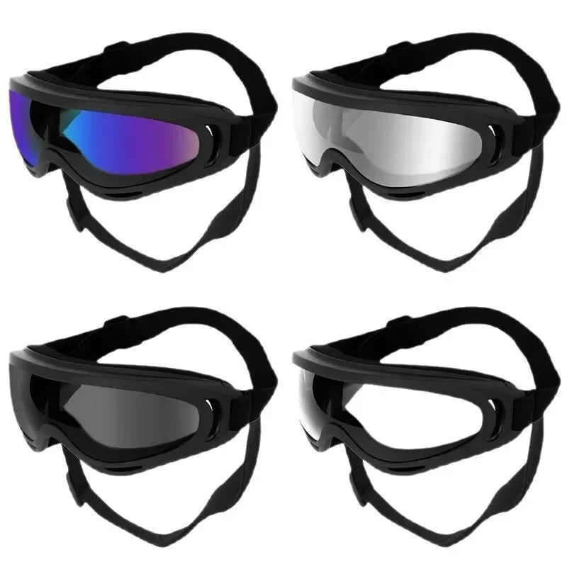 Pet Goggles Adjustable Anti UV Glare Windproof Sunglasses for Dogs Outdoor Hiking Running Beach All Breeds Eye Protection Black