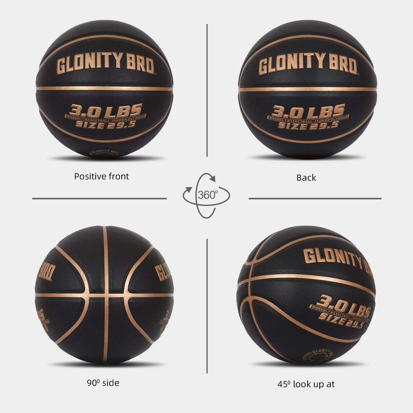 Weighted Heavy Training Basketball 6/7,28.5''/29.5''Men's&Women's,Composite Leather In&Outdoor For Dribbling,Passing& Rebounding