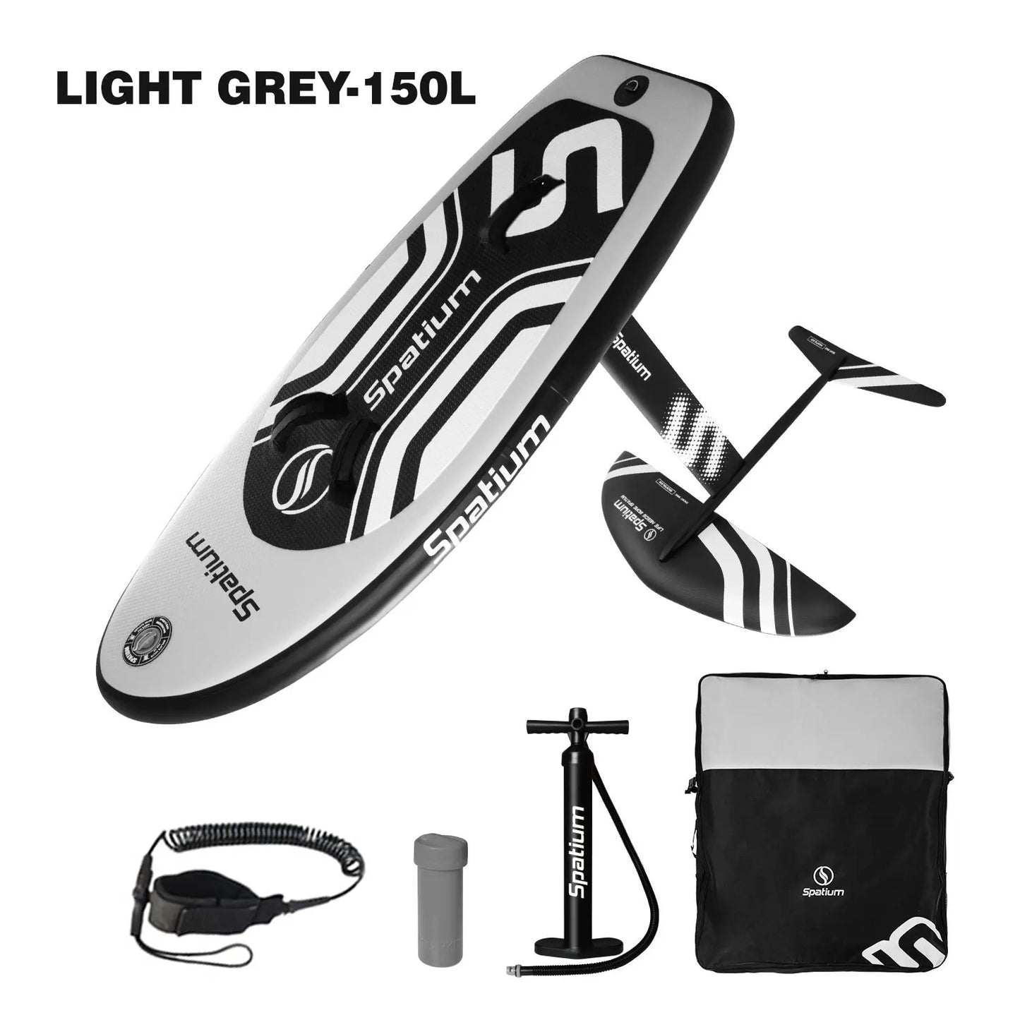 Spatium Hydrofoil Board for Surfing with Hydrofoil Accessories, Fix Kit Wing Foil Board Surf Hydrofoil Surfboard Gray