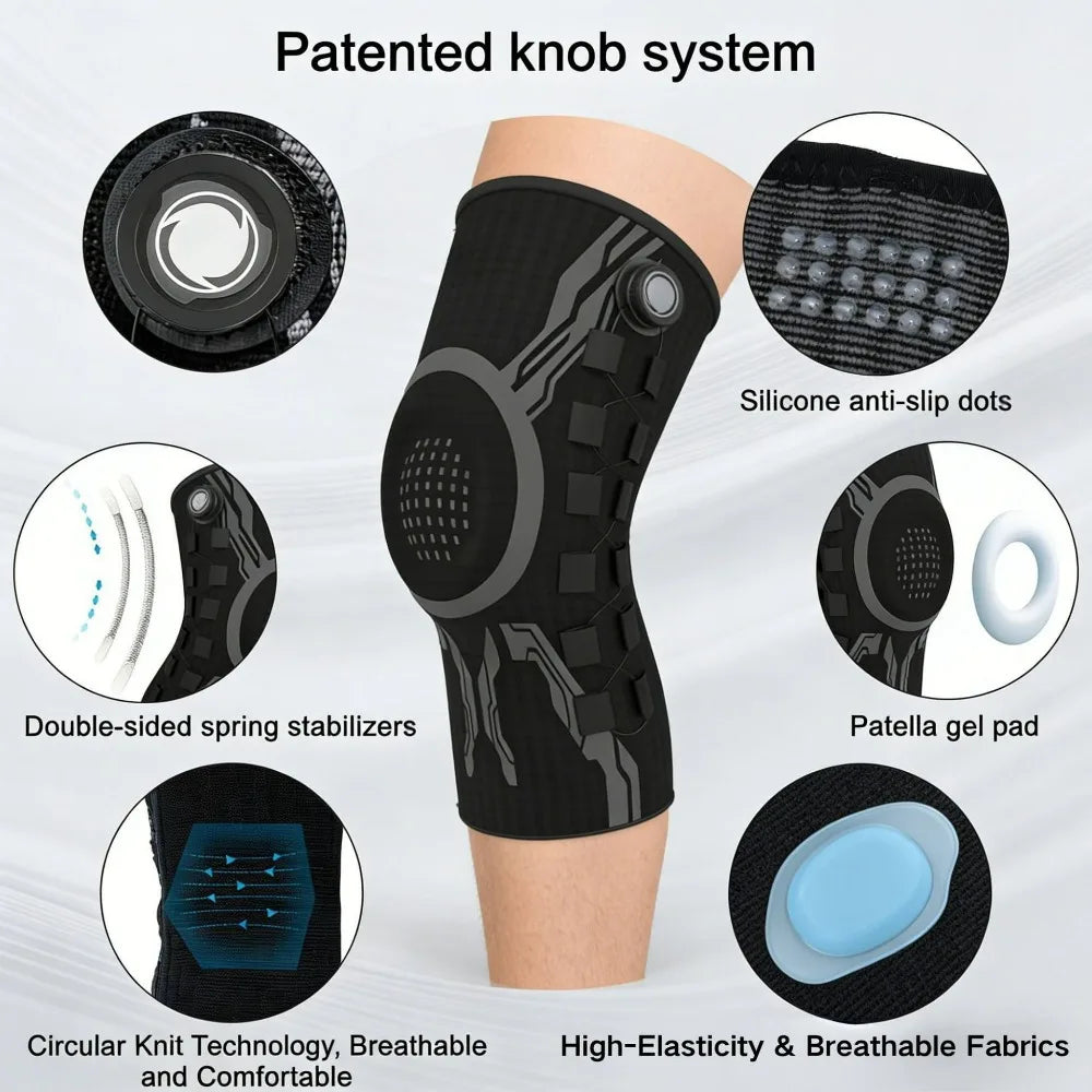 Leg Guard Knee Brace Patella Support Joint Pain Relief Meniscus Support Compression Sleeve for Running Basketball Men Women