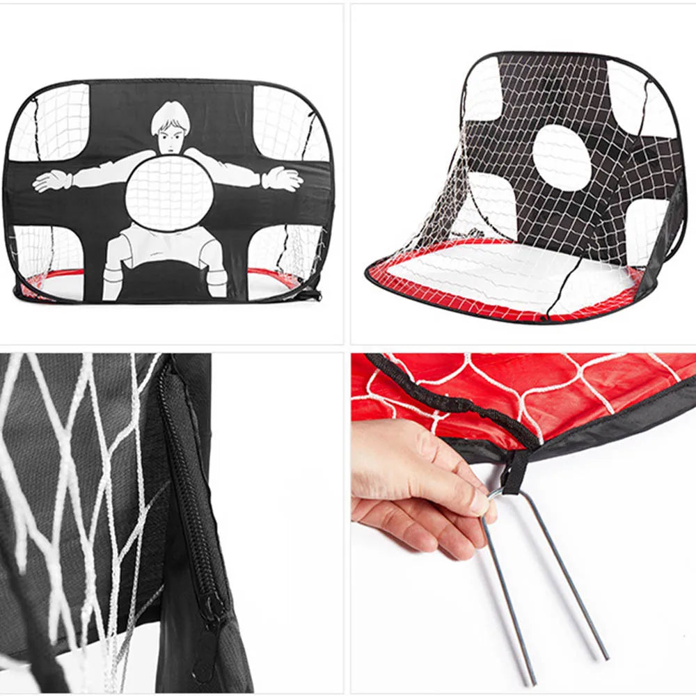 Nylon Football Goal Net Foldable Soccer Goal Adults Football Target Net for Playground Backyard Indoor Outdoor
