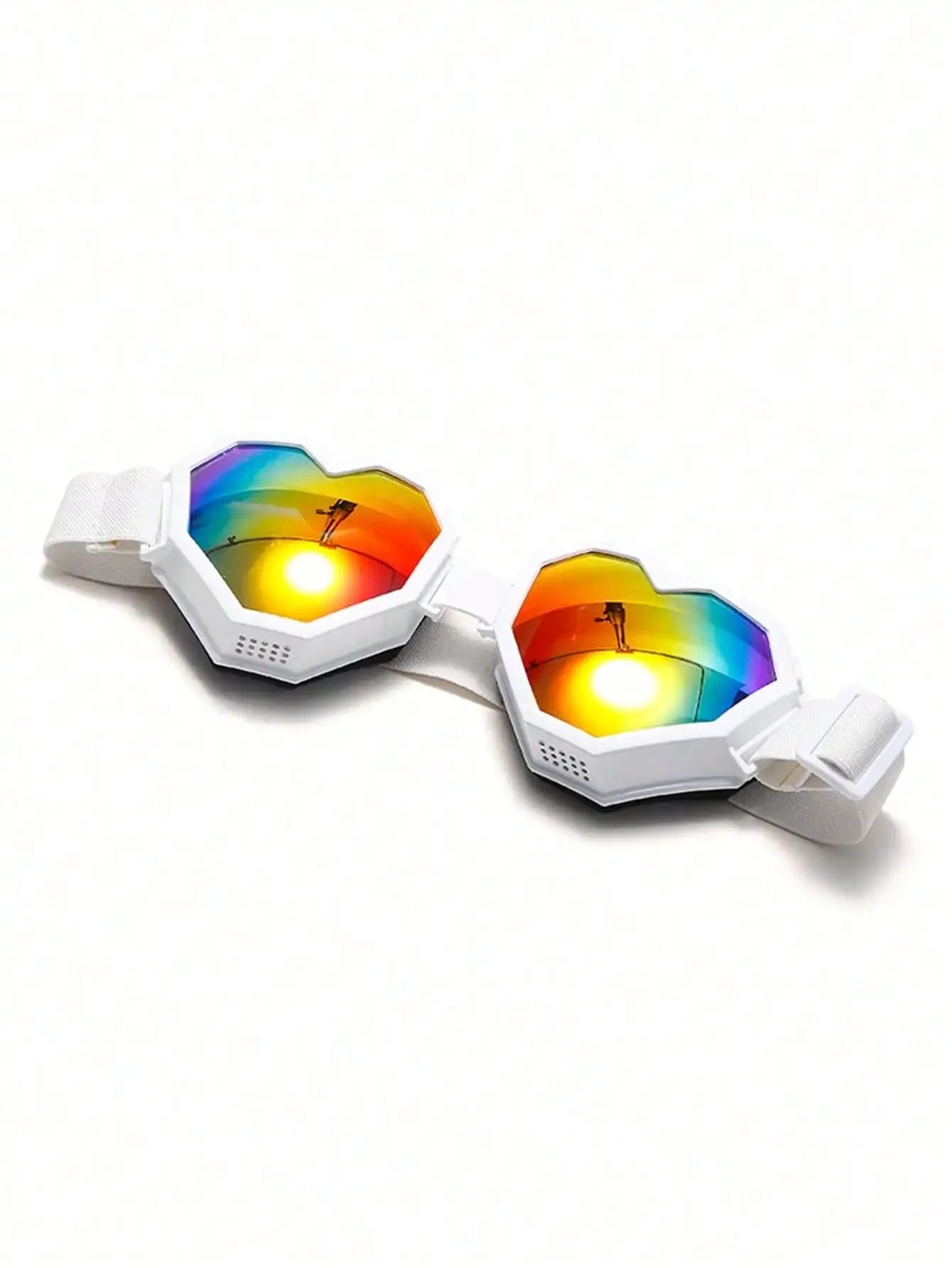 1 Pair Oversized Heart-Shaped Fashion Goggles, Personalized Y2K Goggles Suitable For Sports, Beach Activities, Women's Glasses, Basic Autumn/Winter Outfit, Business Casual, Valentine's Day Gift, Summer Beach Vacation, Outdoor