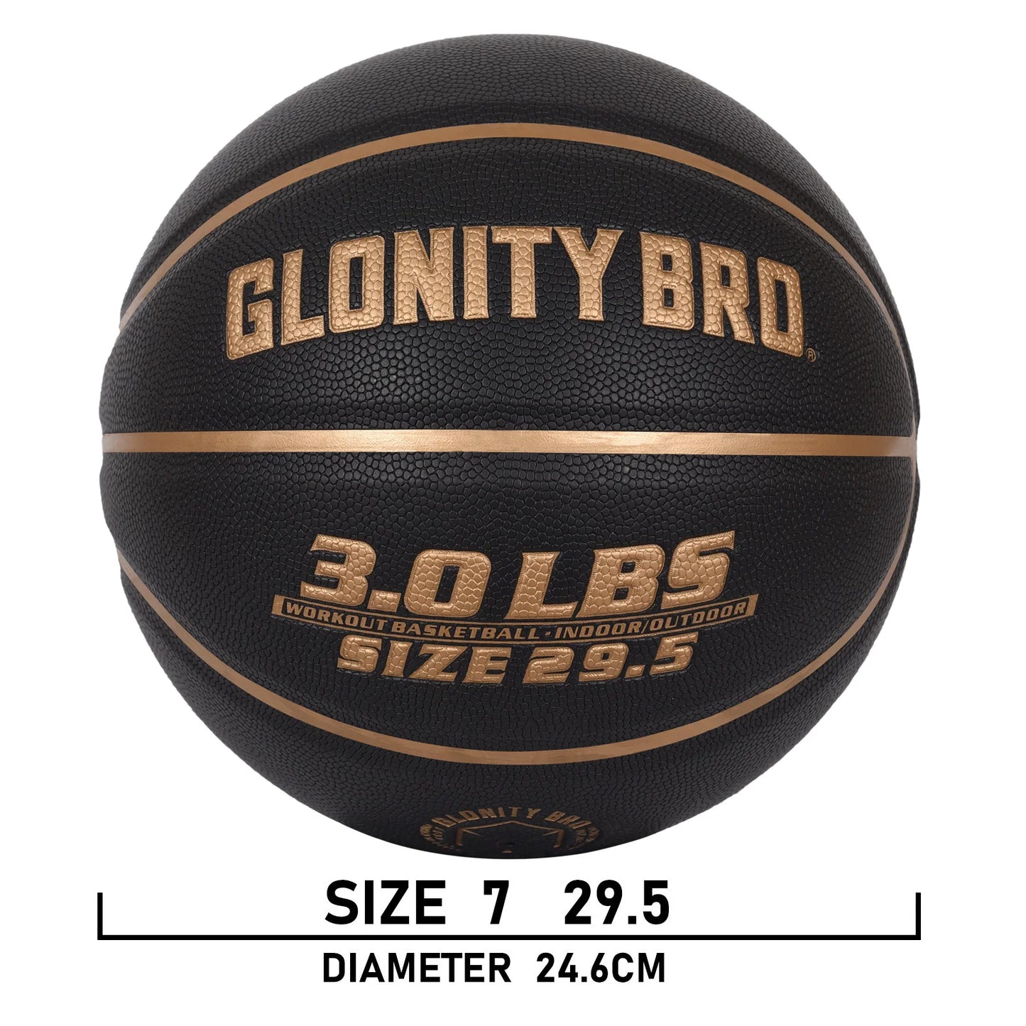 Weighted Heavy Training Basketball 6/7,28.5''/29.5''Men's&Women's,Composite Leather In&Outdoor For Dribbling,Passing& Rebounding