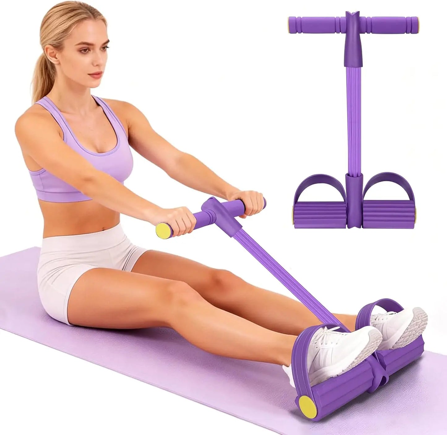 4-Tube & 6-Tube Resistance Band Set Multi-Function Tension Rope Yoga Pedal Puller for Gym Fitness And Strength Training Exercises
