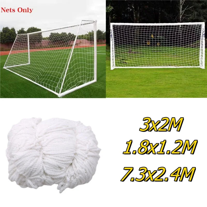 Football Net For Soccer Goal Post Junior Sports Training 3m x 2m 1.2m x 1.8m Football Net Foldable Portable Soccer Net Kids