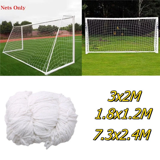 Football Net For Soccer Goal Post Junior Sports Training 3m x 2m 1.2m x 1.8m Football Net Foldable Portable Soccer Net Kids