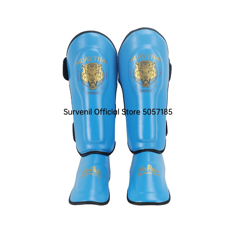 Boxing Leg Guard Muay Thai Ankle Protector MMA Kickboxing Shin Guards Thickened Sparring Fighting Gear Ankle Protective Leggings
