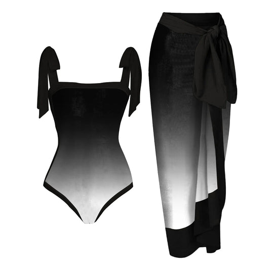 Tops Summer Plus Size Swimsuit For Women Vintage Colorblock Abstract Gradient Print Swimwear Swimwear Women 2023 Bikinis Sets