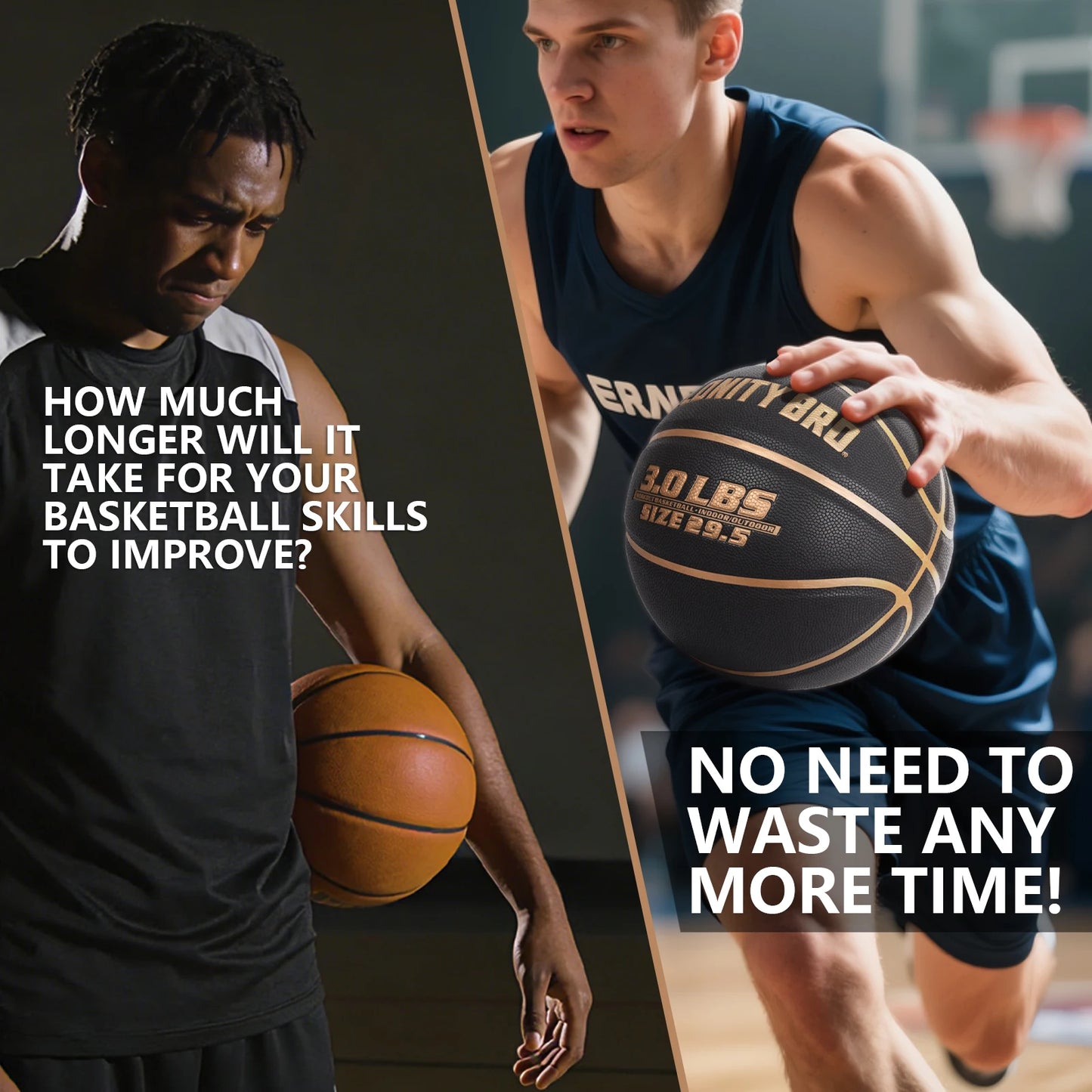 Weighted Heavy Training Basketball 6/7,28.5''/29.5''Men's&Women's,Composite Leather In&Outdoor For Dribbling,Passing& Rebounding