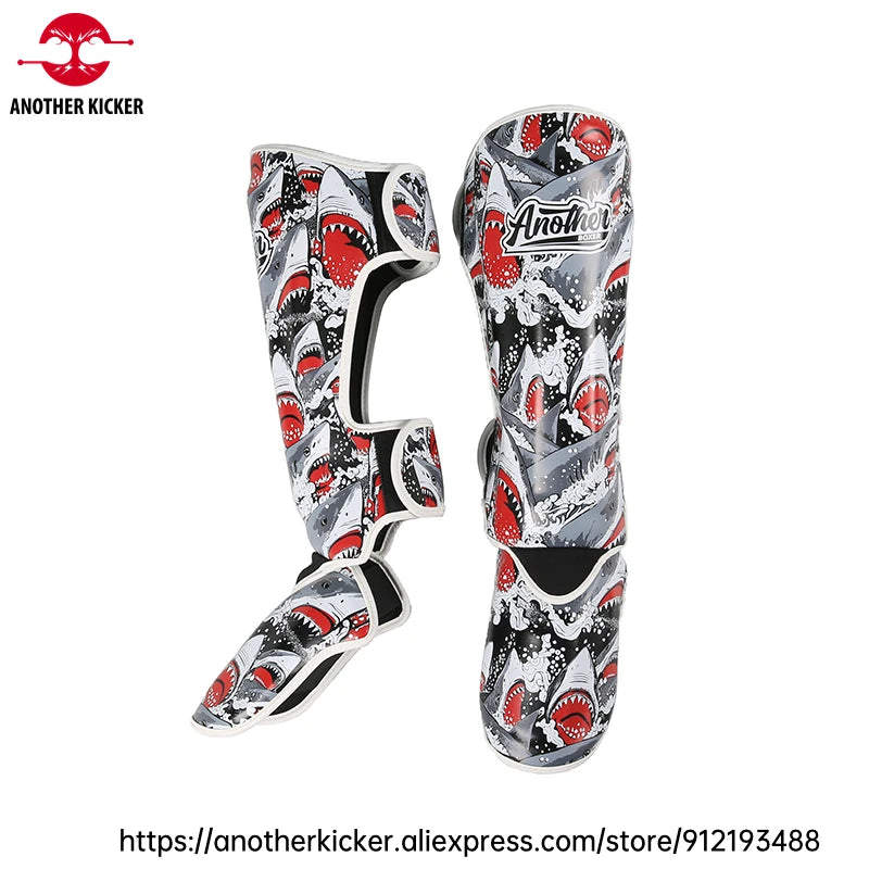Muay Thai Shin Guards Men Women MMA Training Kickboxing Striking Sparring Shinguards Boxing Leg Guards with Instep Protection