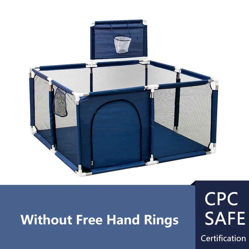 IMBABY Baby Playpens With Basketball Frame Corralito for Babies Indoor Baby Playground Multifunctional Playpen for Children
