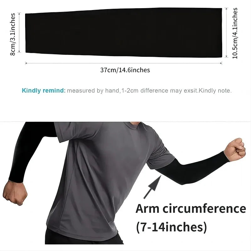 Ice Silk Cool Anti-UV Arm Sleeves Unisex Sun Protection Breathable Covers for Car Driving Motorcycle Cycling