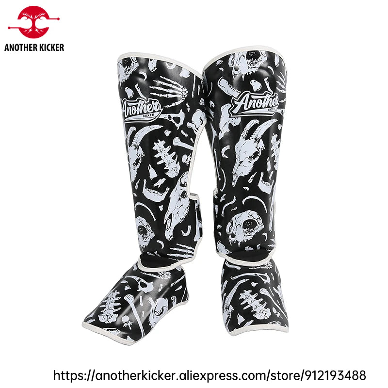 Muay Thai Shin Guards Men Women MMA Training Kickboxing Striking Sparring Shinguards Boxing Leg Guards with Instep Protection