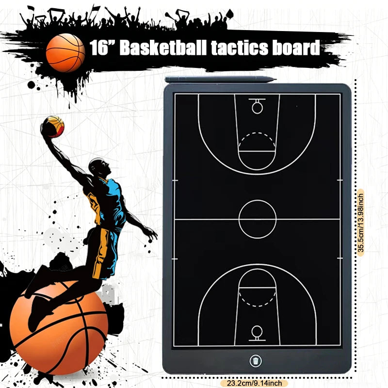 8.5/16' Electronic Basketball Tactics Board Coaching Board Portable Train Digital Strategy Marker Board Used for Sports Training